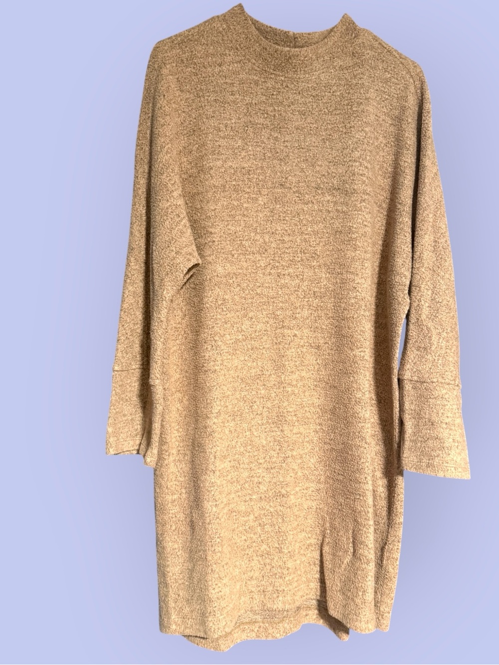 Lush Taupe Long Sleeve Knit Dress